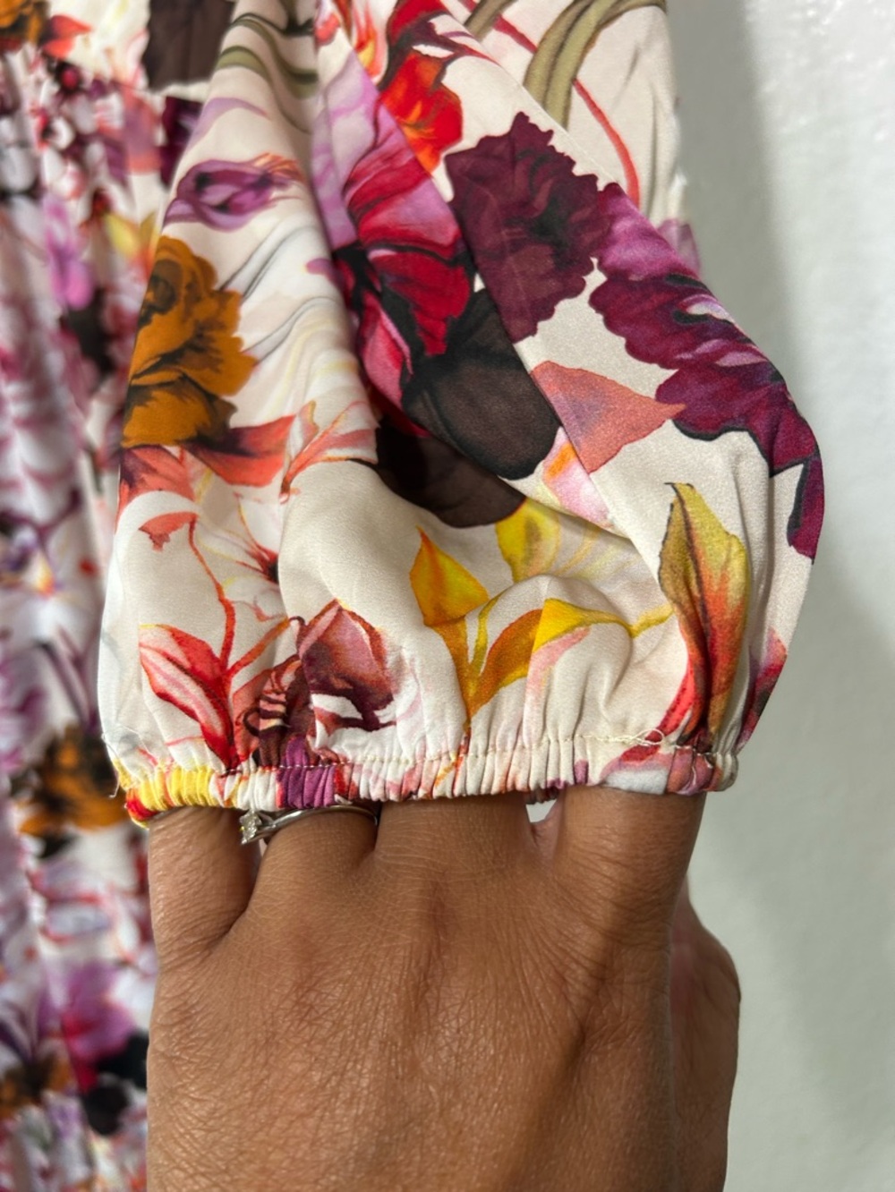 Express Floral Maxi Dress in Pink, Burgundy & Orange - Picture 5 of 8